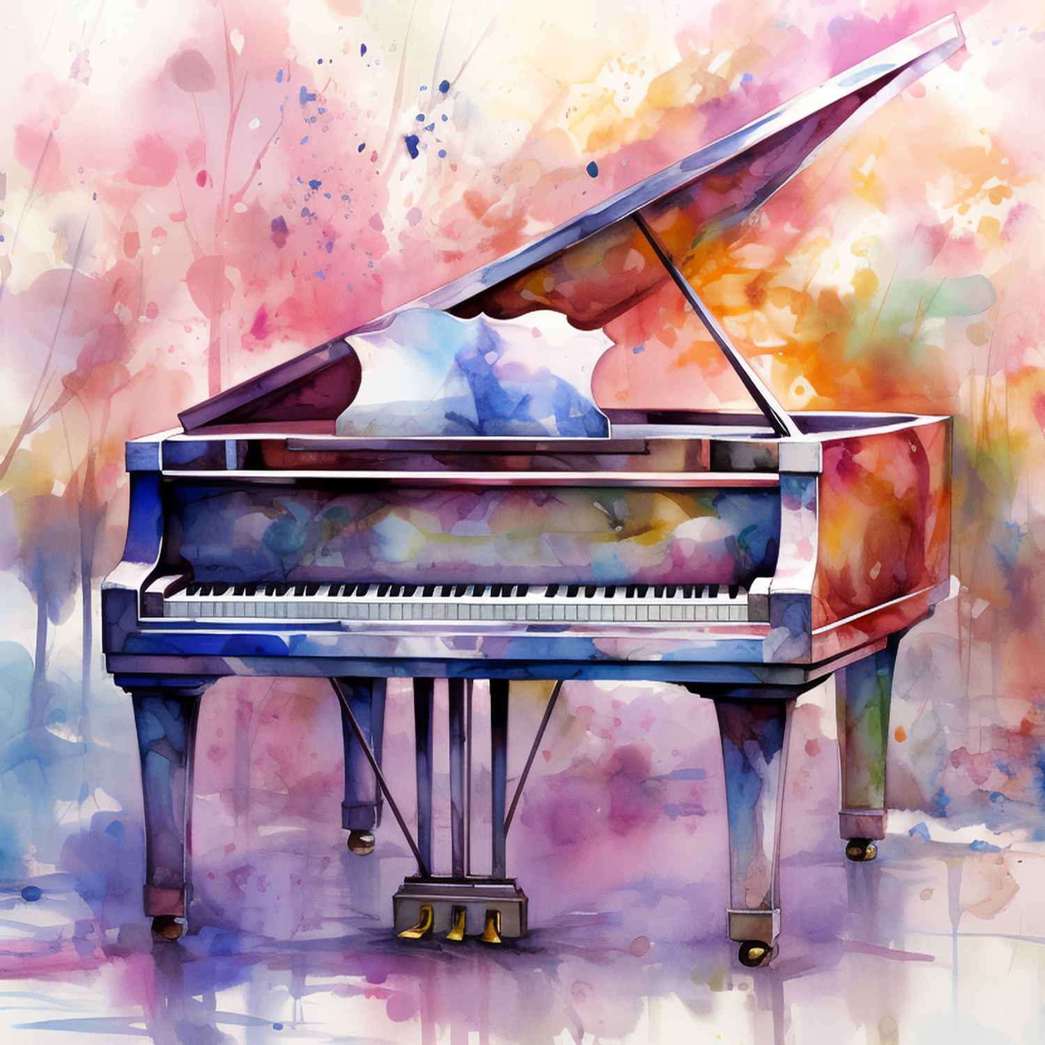 Piano Water color