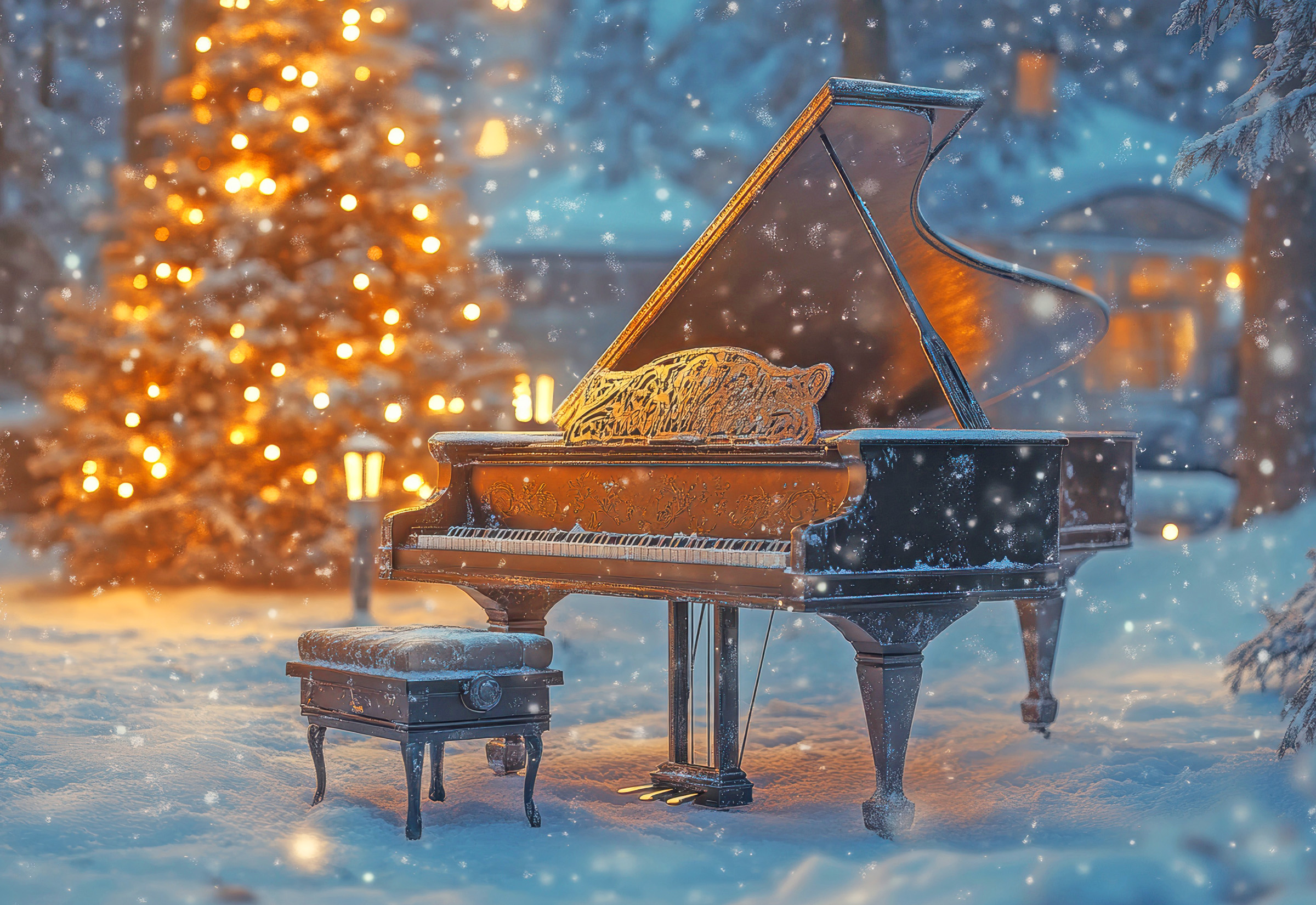 Snow Piano Magic!
