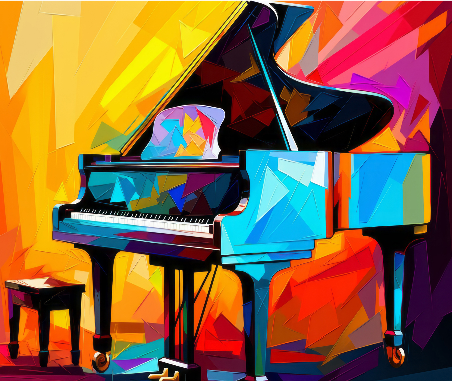 Puzzle Piano Color Abstract
