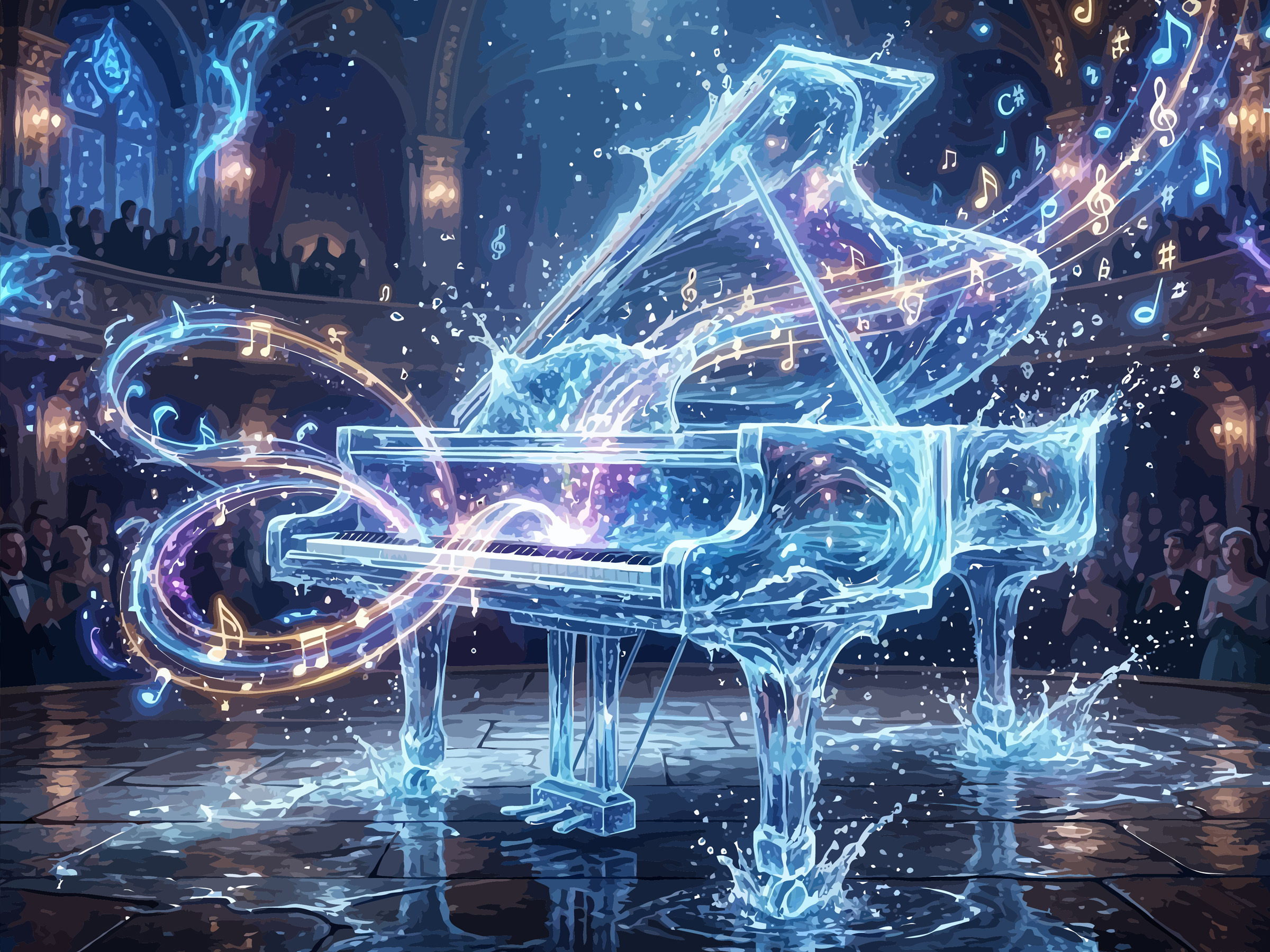 Magic Water Piano!